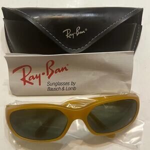 RAY- BAN BAUSCH & LOMB‎ DADDY O FLAT OVAL AMBER SUNGLASSES